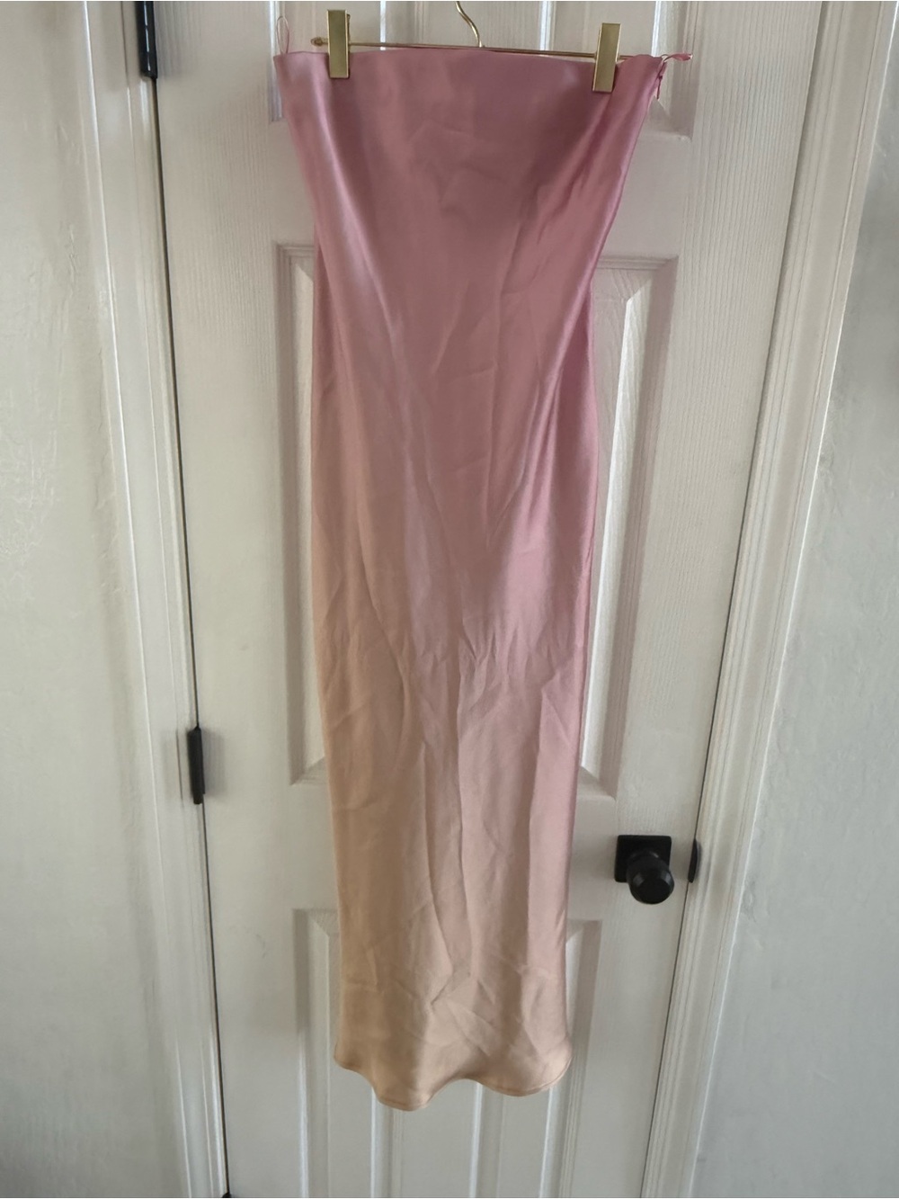 Zara Pink-to-Cream Ombre Midi Slip Dress